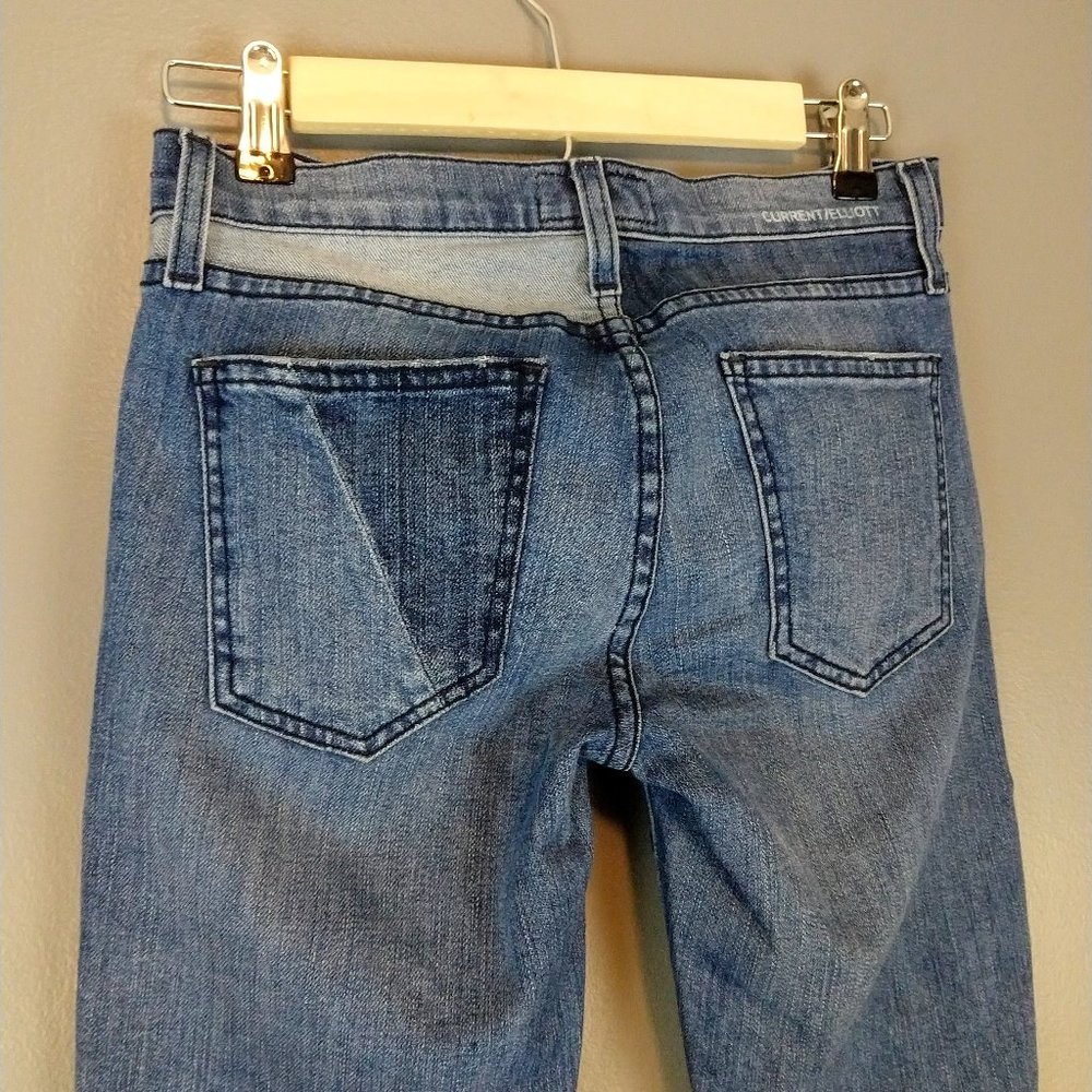 Current Elliott stiletto jeans geometric patchwork - Picture 5 of 7